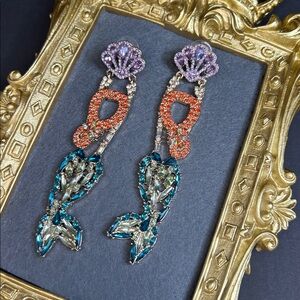 BaubleBar Blinged Out Mermaid Drop Earrings